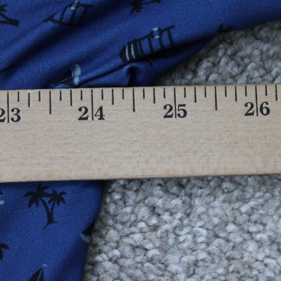 Anderson Ord AOP Polo Shirt Men Large Blue Beach All Over Print Poly Stretch S/S - Picture 12 of 16